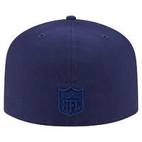 Men's New Era Navy Denver Broncos Color Pack A-Frame 59FIFTY Fitted Hat