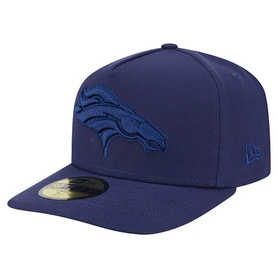 Men's New Era Navy Denver Broncos Color Pack A-Frame 59FIFTY Fitted Hat