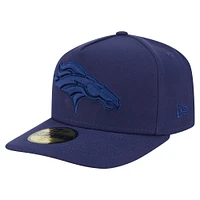 Men's New Era Navy Denver Broncos Color Pack A-Frame 59FIFTY Fitted Hat