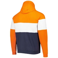 Men's New Era Navy Denver Broncos Colorblock Current Pullover Hoodie