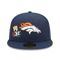 Men's New Era Navy Denver Broncos Crown 3x Super Bowl Champions 59FIFTY Fitted Hat