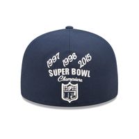 Men's New Era Navy Denver Broncos Crown 3x Super Bowl Champions 59FIFTY Fitted Hat