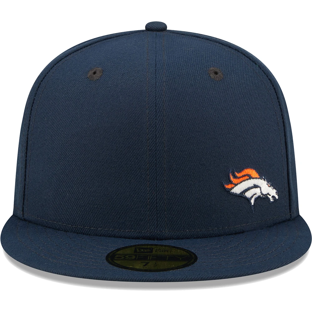 Casquette ajustée 59FIFTY Flawless des Broncos de Denver New Era bleu marine pour homme