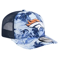 Men's New Era  Navy Denver Broncos Hula Trucker 9SEVENTY Adjustable Hat