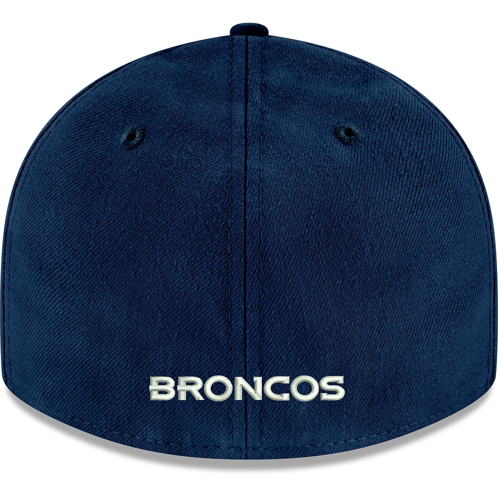 Casquette ajustée 59FIFTY à profil bas des Denver Broncos Omaha pour homme New Era bleu marine
