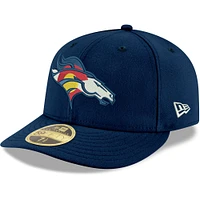Casquette ajustée 59FIFTY à profil bas des Denver Broncos Omaha pour homme New Era bleu marine