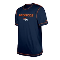 T-shirt bleu marine à imprimé Third Down Puff des Denver Broncos New Era pour hommes