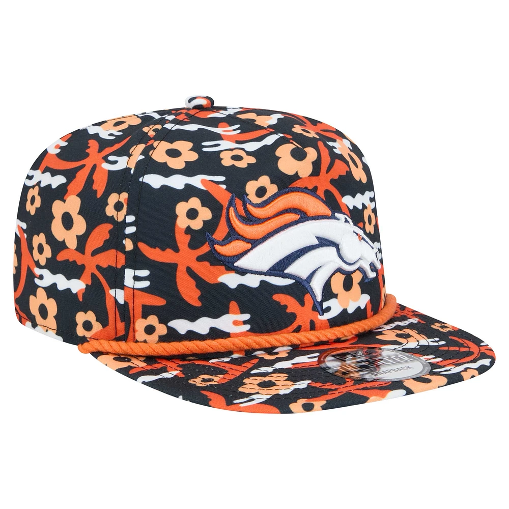 Men's New Era Navy Denver Broncos Wakey Wakey Golfer Snapback Hat