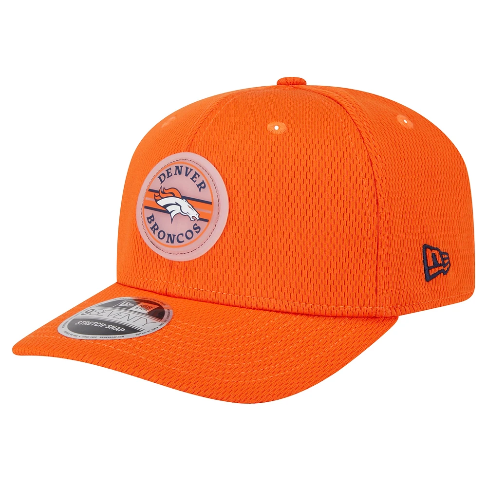 Casquette ajustable extensible à boutons-pression 9SEVENTY Adventure Patched orange Denver Broncos New Era pour homme