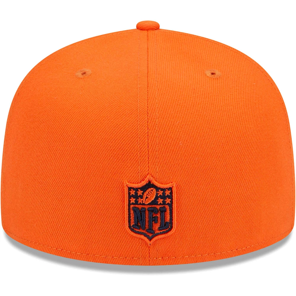 Casquette ajustée 59FIFTY avec sous-visière camouflage des Broncos de Denver New Era pour homme, orange