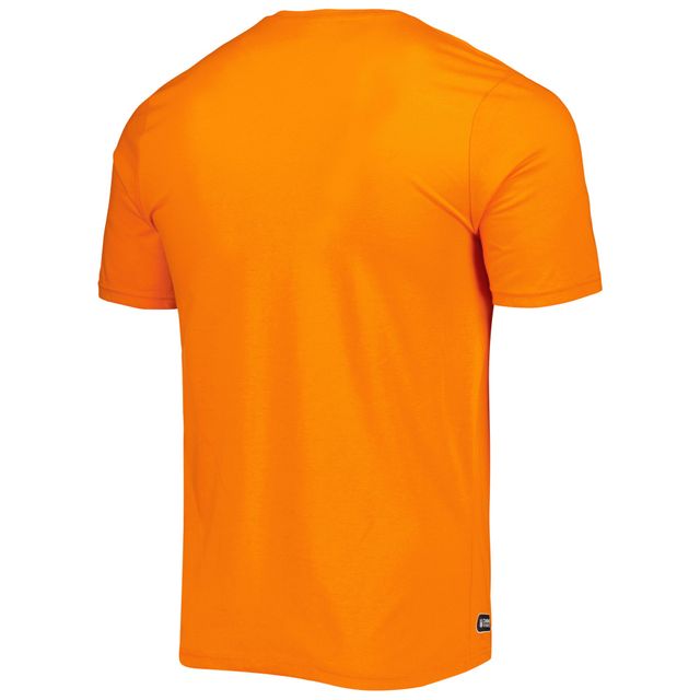 T-shirt pour homme New Era Denver Broncos Combine Authentic Training Huddle Up orange