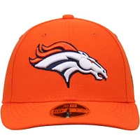 Casquette structurée 59FIFTY à profil bas des Denver Broncos Omaha New Era pour homme, orange