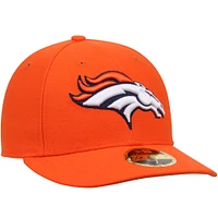 Casquette structurée 59FIFTY à profil bas des Denver Broncos Omaha New Era pour homme, orange