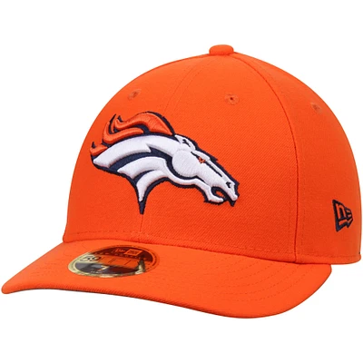 Casquette structurée 59FIFTY à profil bas des Denver Broncos Omaha New Era pour homme, orange