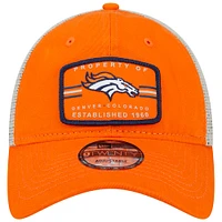 Casquette réglable 9TWENTY Property Trucker des Broncos de Denver New Era pour homme, orange