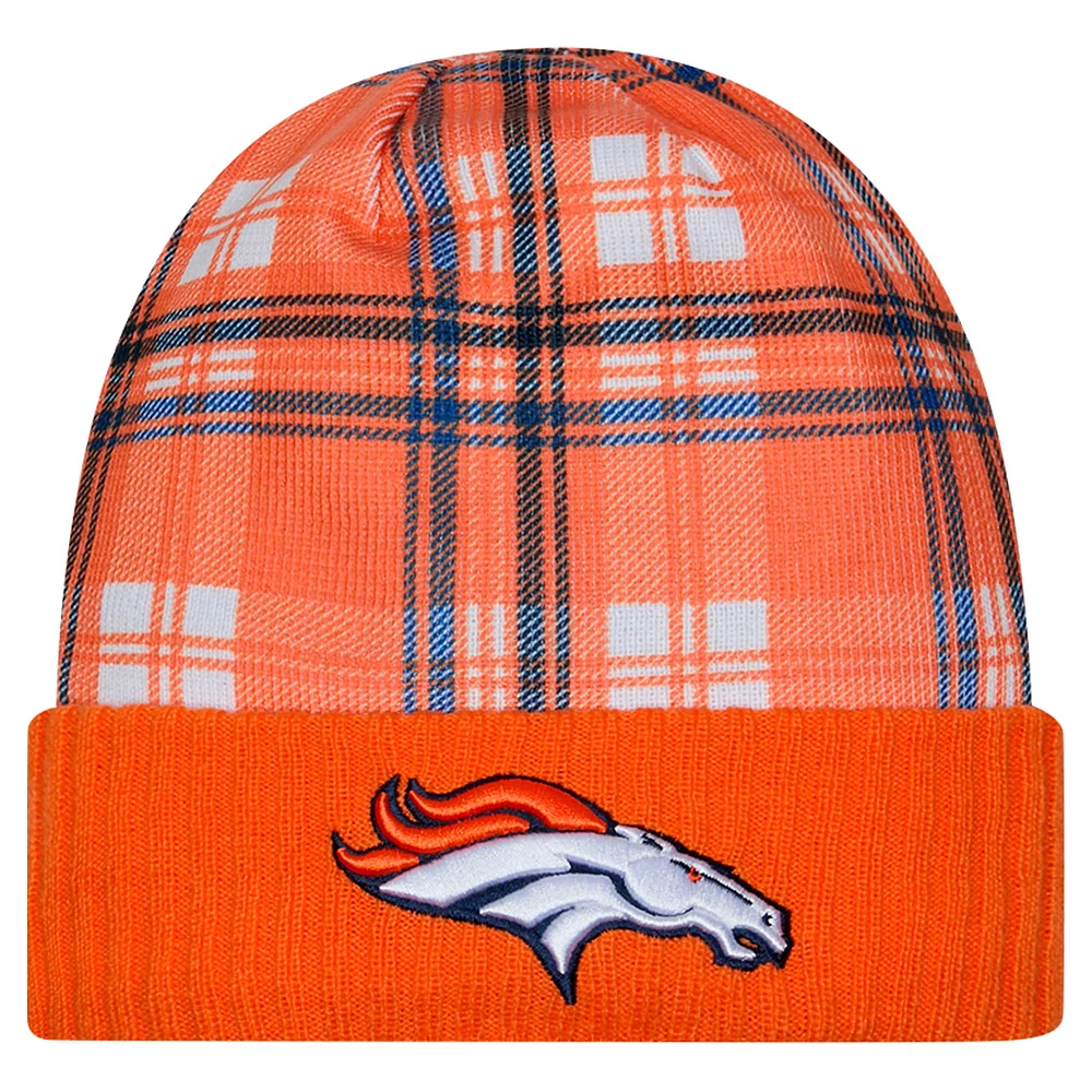 Men's New Era  Orange Denver Broncos Sideline Statement Cuffed Knit Hat