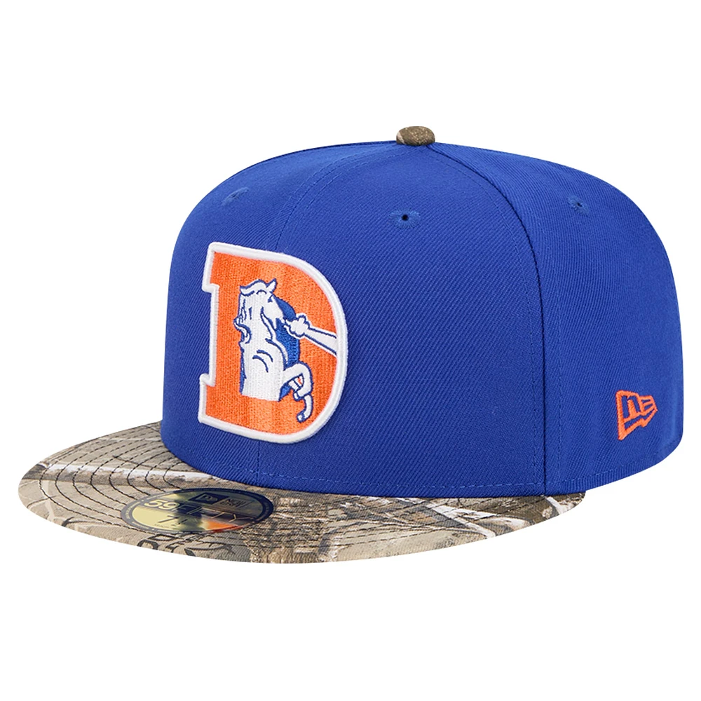 Men's New Era Royal Denver Broncos Active Two-Tone Camo 59FIFTY Fitted Hat