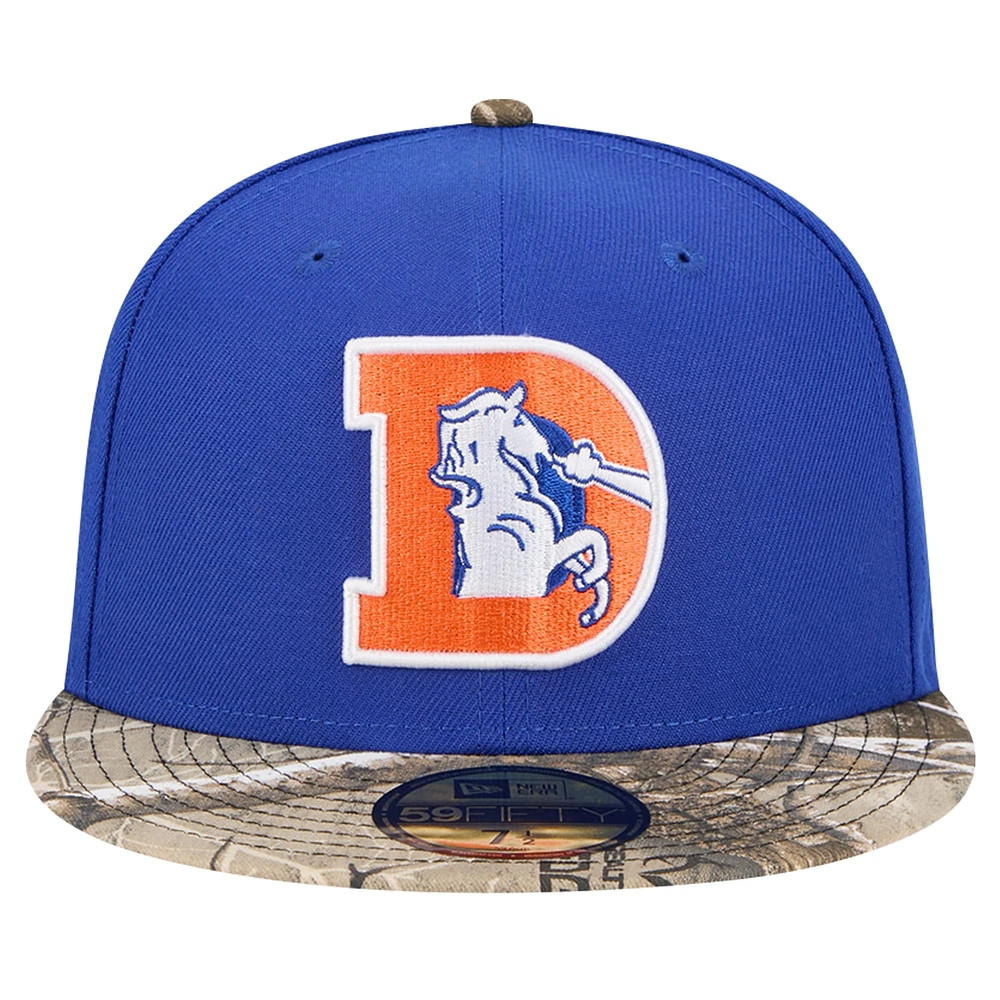 Men's New Era Royal Denver Broncos Active Two-Tone Camo 59FIFTY Fitted Hat