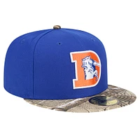 Men's New Era Royal Denver Broncos Active Two-Tone Camo 59FIFTY Fitted Hat