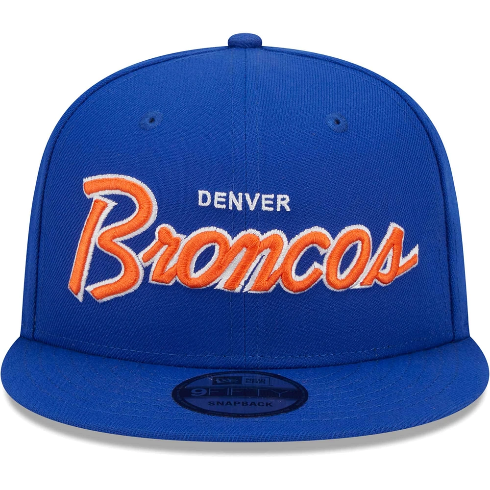 Casquette Snapback 9FIFTY Royal Denver Broncos New Era pour homme