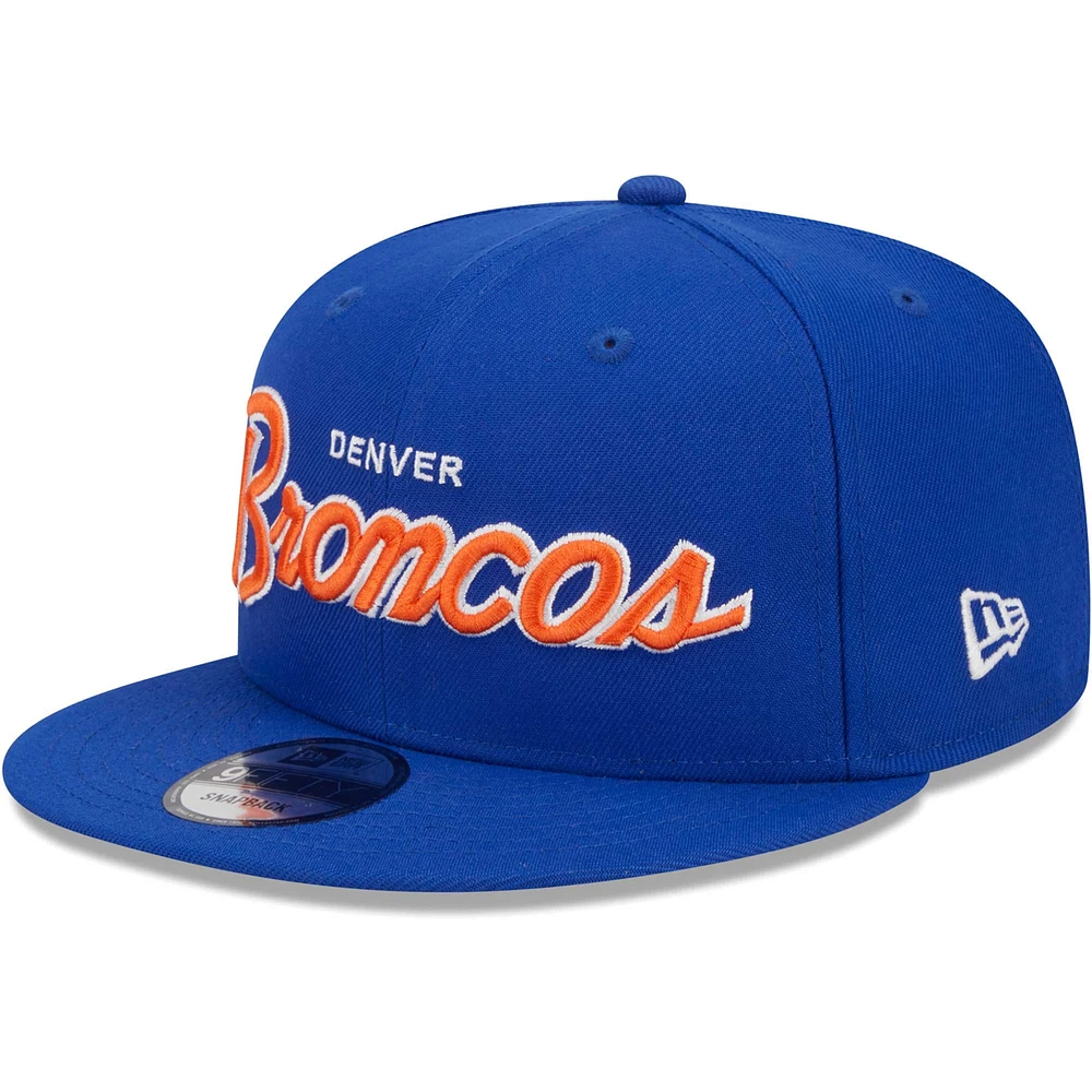 Casquette Snapback 9FIFTY Royal Denver Broncos New Era pour homme