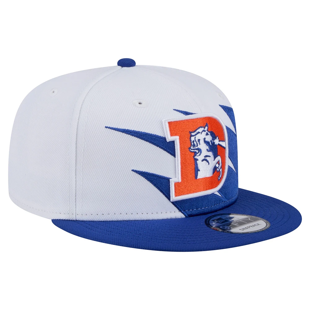 Men's New Era Royal Denver Broncos Throwback Jagged 9FiFTY Snapback Hat
