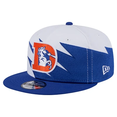 Men's New Era Royal Denver Broncos Throwback Jagged 9FiFTY Snapback Hat