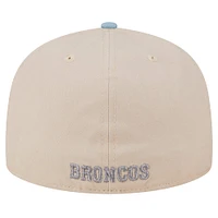 Men's New Era Stone/Light Blue Denver Broncos City Originals Lifestyle Two-Tone 59FIFTY Fitted Hat