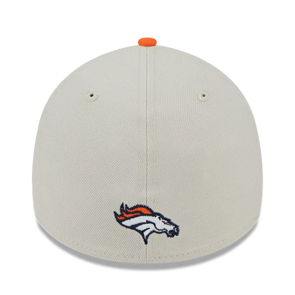 Denver Broncos New Era 2023 NFL Draft 39THIRTY Flex Hat - Stone/Orange