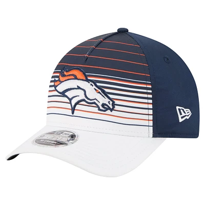Casquette ajustable New Era 9FORTY M-Crown A-Frame pour homme, blanc/bleu marine, Denver Broncos Adventure Gradient