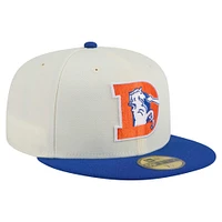 Men's New Era  White/Royal Denver Broncos Main 59FIFTY Fitted Hat