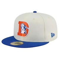 Men's New Era  White/Royal Denver Broncos Main 59FIFTY Fitted Hat