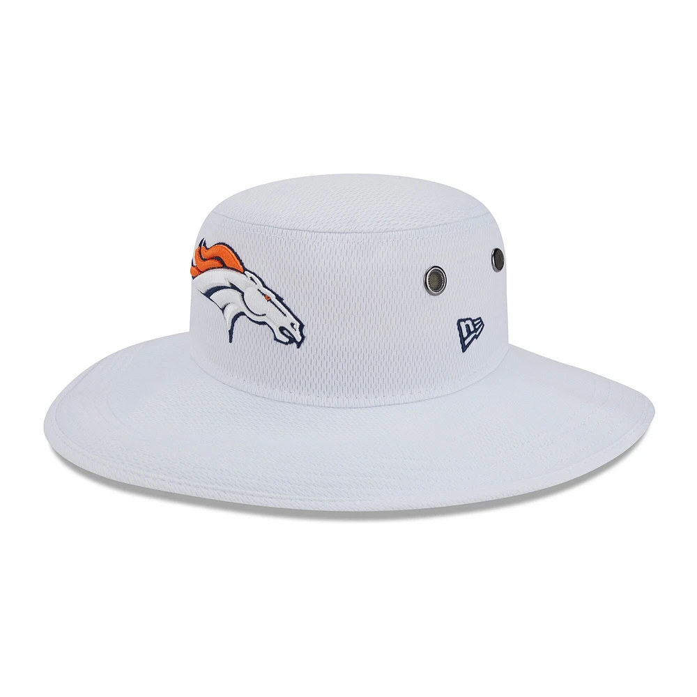 Men's New Era White Denver Broncos 2023 NFL Training Camp Panama Bucket Hat