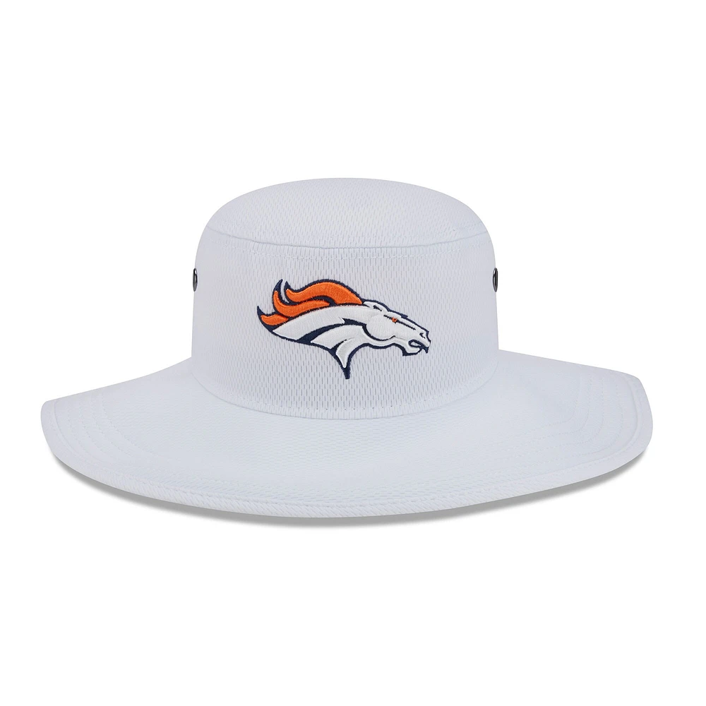 Men's New Era White Denver Broncos 2023 NFL Training Camp Panama Bucket Hat