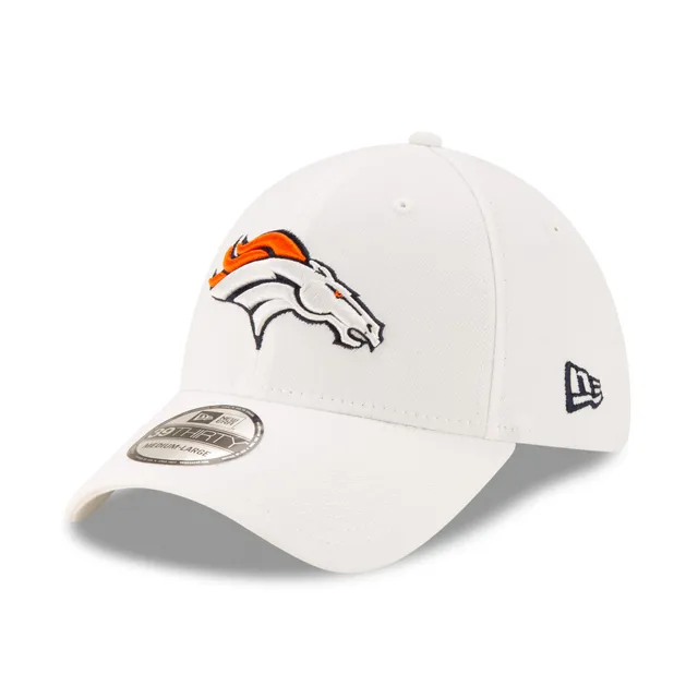 Men's New Era White Miami Dolphins Throwback Logo Iced II 39THIRTY Flex Hat