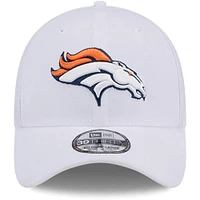 Men's New Era White Denver Broncos Main 39THIRTY Flex Hat