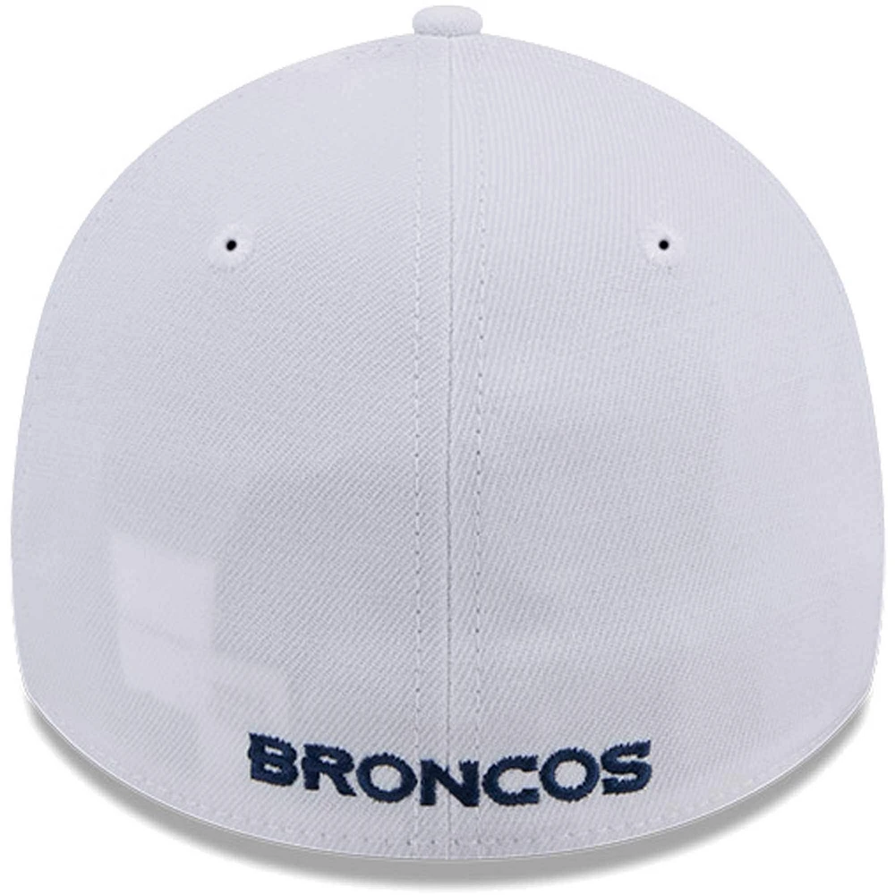 Men's New Era White Denver Broncos Main 39THIRTY Flex Hat