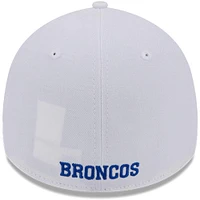 Men's New Era White Denver Broncos Throwback 39THIRTY Flex Hat