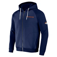 Men's NFL x Darius Rucker Collection by Fanatics Navy Denver Broncos Raglan Full-Zip Hoodie