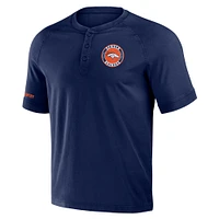 T-shirt Henley délavé bleu marine Denver Broncos NFL x Darius Rucker pour homme de la collection Fanatics