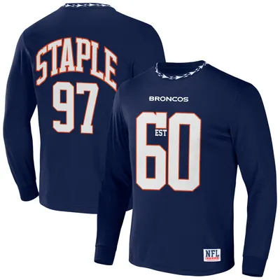 Denver Broncos NFL x Staple Core Team Long Sleeve T-Shirt - Navy