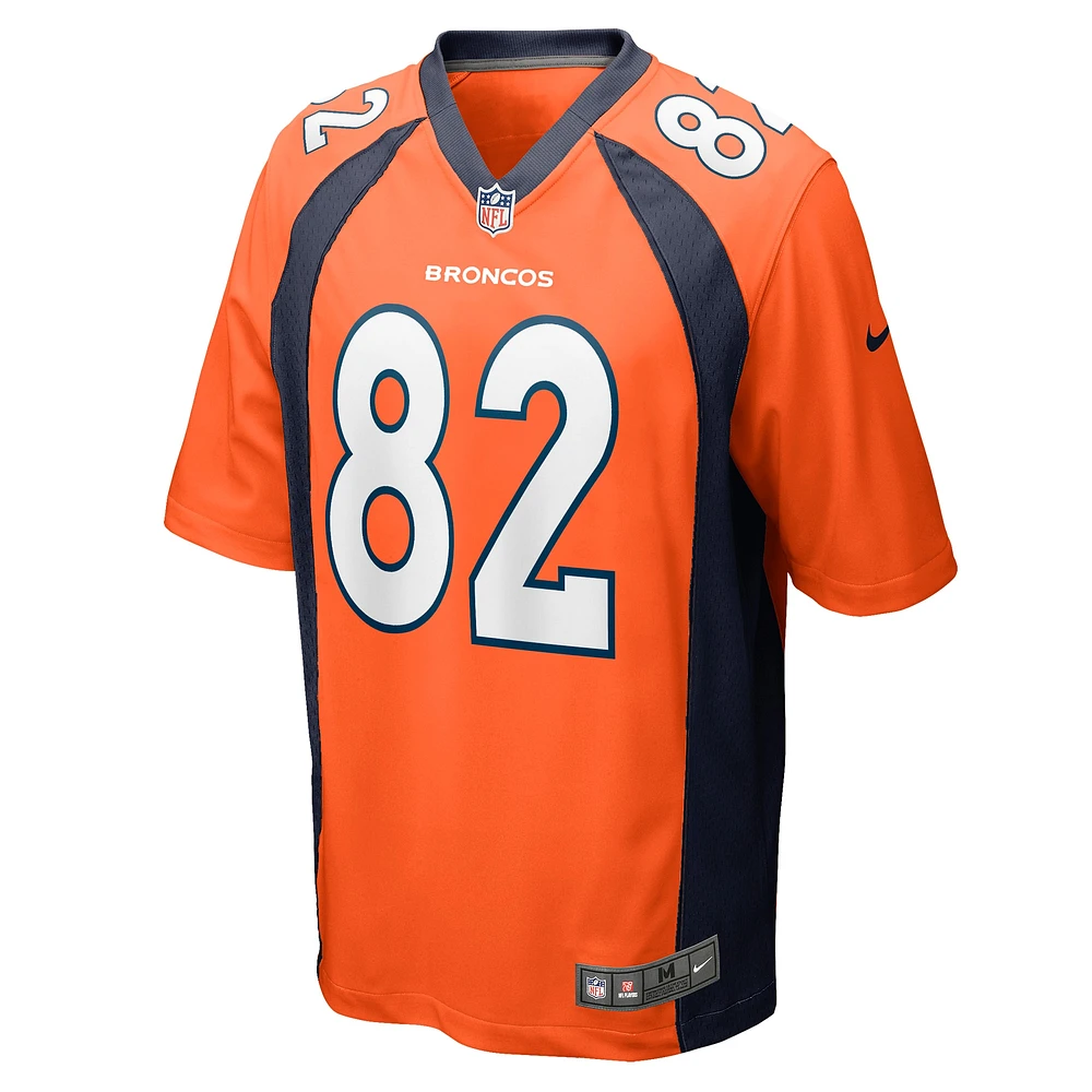 Maillot de match d'équipe Denver Broncos Nike Adam Trautman orange pour homme