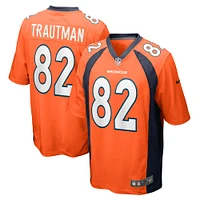 Maillot de match d'équipe Denver Broncos Nike Adam Trautman orange pour homme