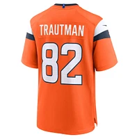 Men's Nike Adam Trautman  Orange Denver Broncos Team Game Jersey