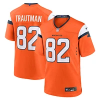 Men's Nike Adam Trautman  Orange Denver Broncos Team Game Jersey