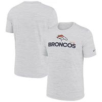 T-shirt Nike Ash Denver Broncos Blitz Velocity Modern Performance pour homme