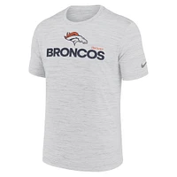 T-shirt Nike Ash Denver Broncos Blitz Velocity Modern Performance pour homme