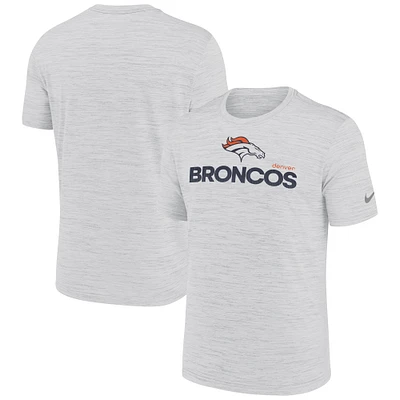 T-shirt Nike Ash Denver Broncos Blitz Velocity Modern Performance pour homme