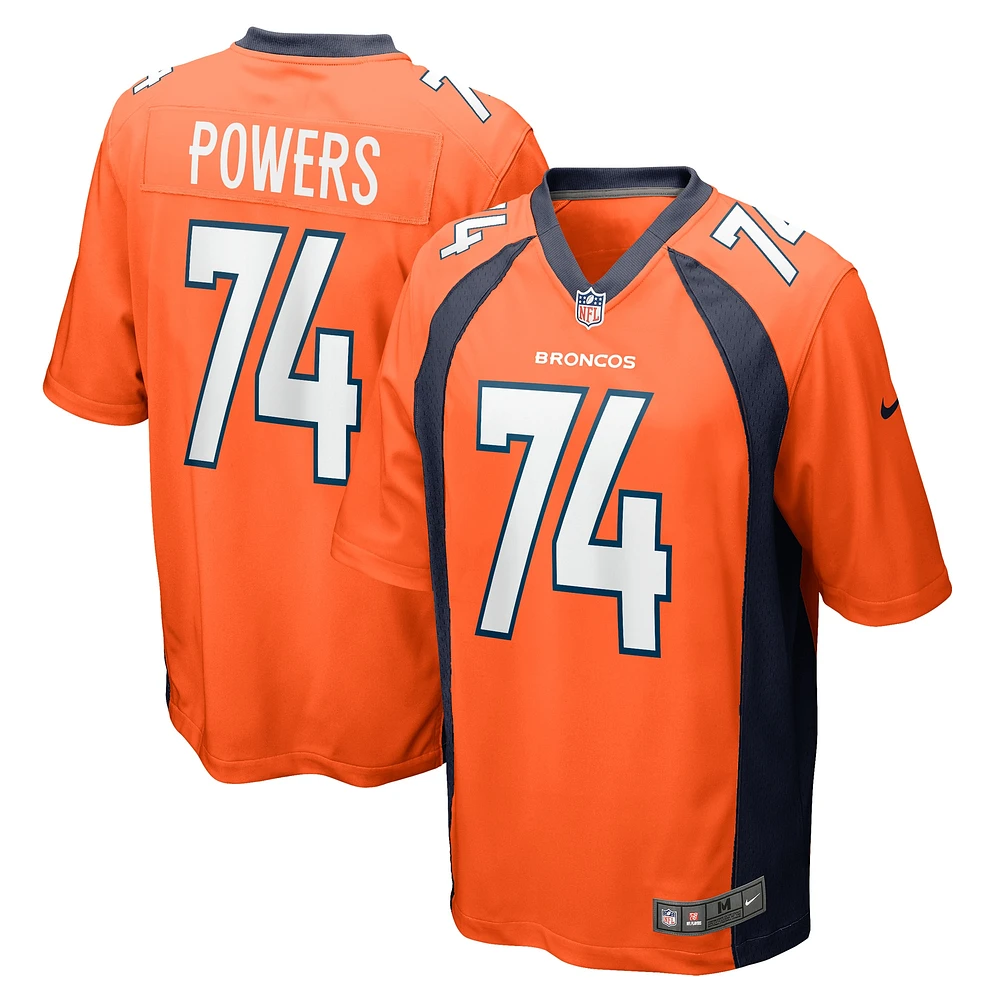 Maillot Nike Ben Powers pour homme, joueur de match des Denver Broncos, orange