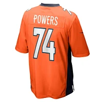 Maillot Nike Ben Powers pour homme, joueur de match des Denver Broncos, orange